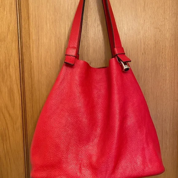 Red Leather Handbag - Picture 2 of 3